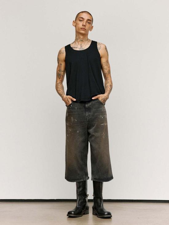  아워레가시 민소매 티셔츠 아워 레거시 레이븐 미스트 에어베일 코튼 운동용 탱크탑 - OUR LEGACY