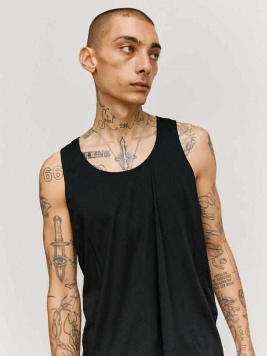  아워레가시 민소매 티셔츠 아워 레거시 레이븐 미스트 에어베일 코튼 운동용 탱크탑 - OUR LEGACY