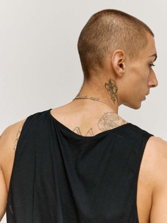  아워레가시 민소매 티셔츠 아워 레거시 레이븐 미스트 에어베일 코튼 운동용 탱크탑 - OUR LEGACY