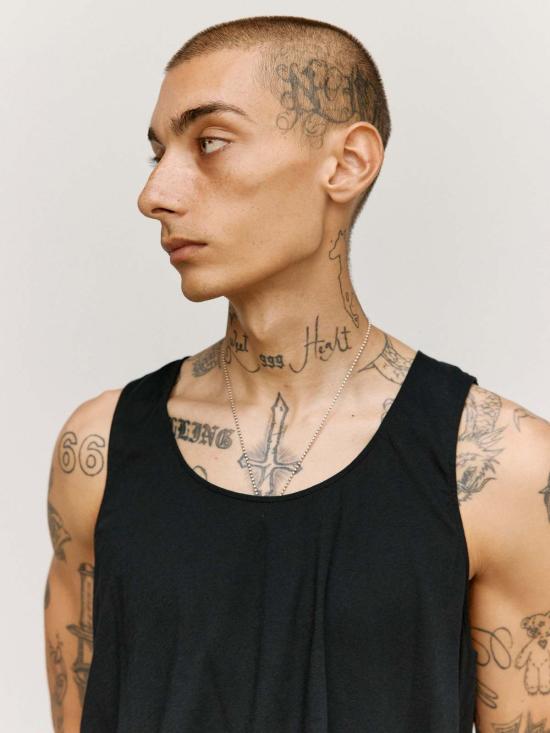  아워레가시 민소매 티셔츠 아워 레거시 레이븐 미스트 에어베일 코튼 운동용 탱크탑 - OUR LEGACY