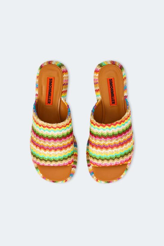  사이먼밀러 뮬/슬리퍼 사이먼 밀러 클라우디 플랫폼 샌들 트로피컬 트위스트 - SIMONMILLER