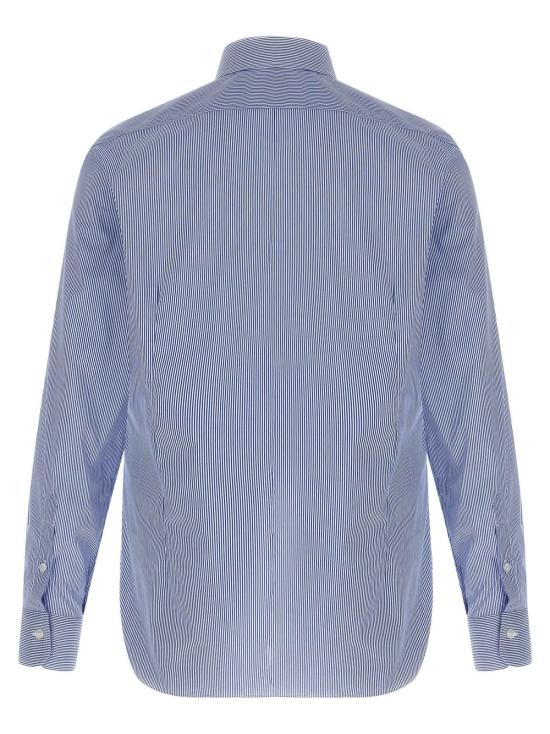  발바 긴팔 셔츠 바르바 나폴리 스트라이프 셔츠 블루 - BARBA