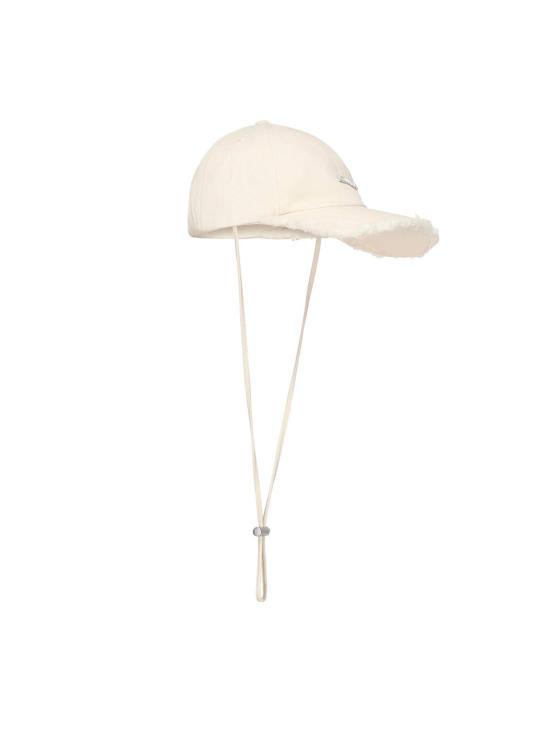  자크뮈스 모자 Jacquemus La Casquette Artichaut  오프 화이트 - JACQUEMUS