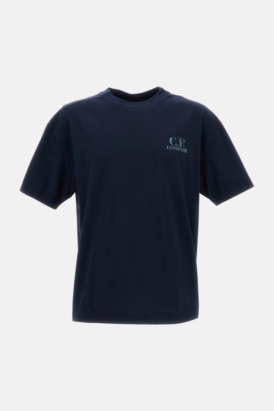  씨피 컴퍼니 반팔 티셔츠 C.P. 컴퍼니 저지 컴포트 로고 티셔츠 (블루)
