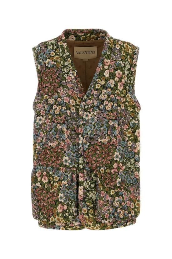  발렌티노 가라바니 베스트 Valentino Garavani 자수 자카드 조끼 Nero 멀티컬러