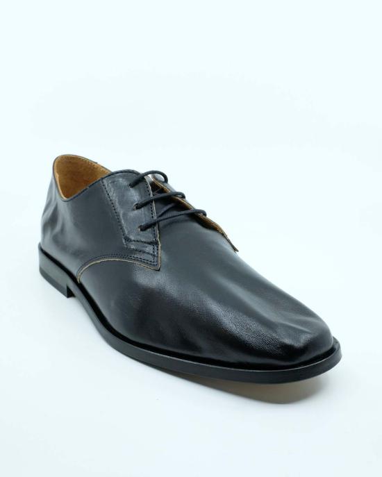  아워레가시 드레스 슈즈 아워 레거시 트루 다이 블랙 레더 콜랩싱 컨설턴트 슈즈 블랙 - OUR LEGACY