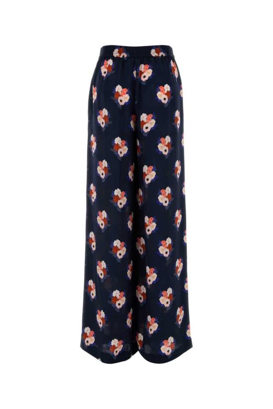  펜디 스트레이트 팬츠 프린트 실크 와이드 레그 팬츠 인치오스트로 26 - FENDI