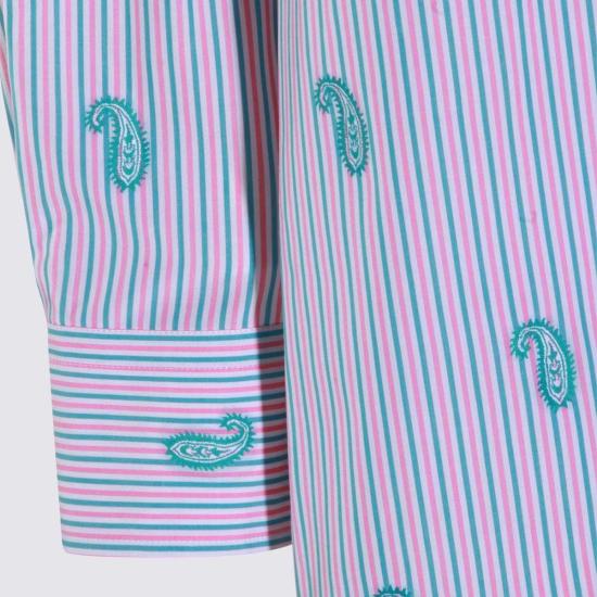  에트로 블라우스 멀티컬러 실크 셔츠 레드 - ETRO