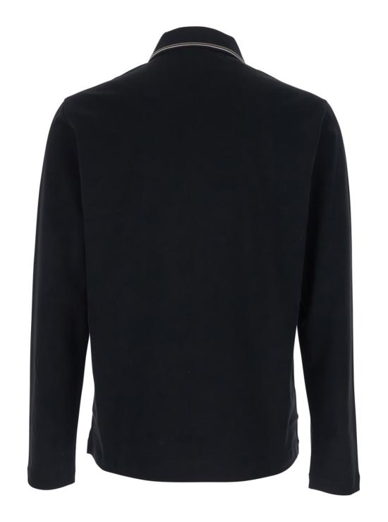  엠포리오 아르마니 폴로 티셔츠 블랙 긴팔 폴로 셔츠 - EMPORIO ARMANI