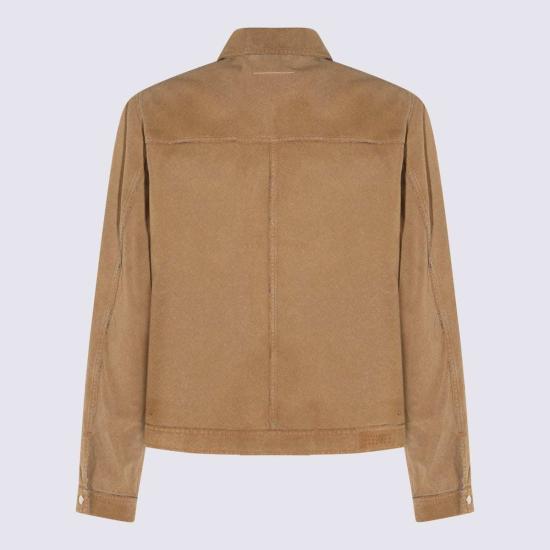  MM6 메종마르지엘라 데님 자켓 Mm6 메종 마르지엘라 데님 재킷 샌드 - MM6 MAISON MARGIELA