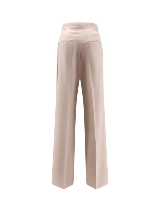  막스마라 스트레이트 팬츠 막스 마라 맥스마로네 버진 울 모헤어 및 실크 팬츠 베르데 무스키오 - MAX MARA