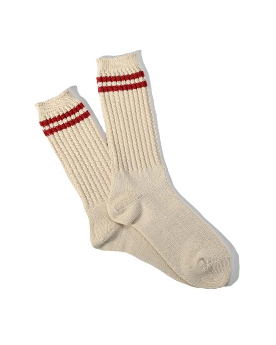  어나니머스 이즘 양말 익명 Ism Oc 2 라인 피케 립 크루삭스 레드