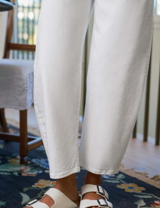  프랭크 앤 에일린 데님 팬츠 프랭크 & 아일린 브레넌 배럴 진 화이트 데님 - FRANK & EILEEN