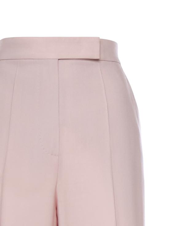  막스마라 스트레이트 팬츠 막스 마라 모헤어 및 실크 소재 와이드 레그 팬츠 베이지 핑크 - MAX MARA