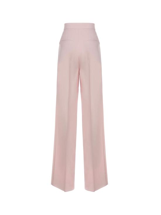  막스마라 스트레이트 팬츠 막스 마라 모헤어 및 실크 소재 와이드 레그 팬츠 베이지 핑크 - MAX MARA