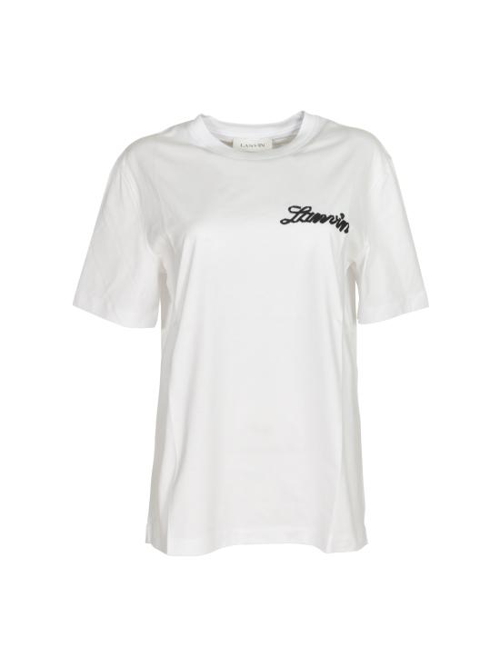 26SS 랑방 반팔 티셔츠 RMTS0012J316P26 Optic white