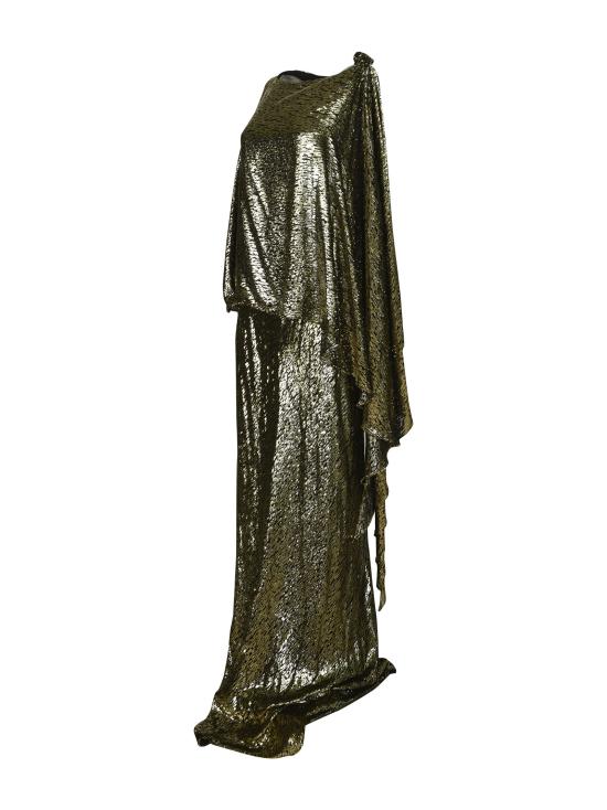 26SS 로베르토 카발리 미디 원피스 WKT199 FT060 05508 Golden - ROBERTO CAVALLI