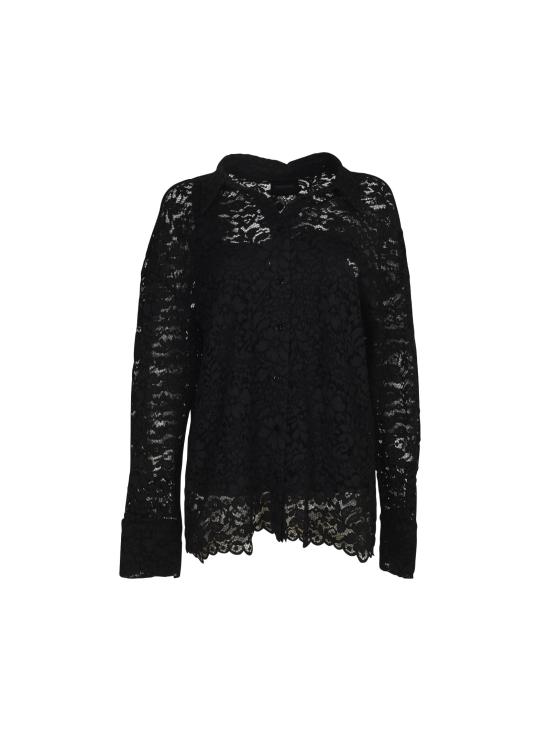 26SS 시모네타 셔츠 S06SH97T117 BLACK 001 Black