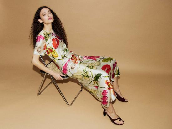  실크 런드리 롱 원피스 - SILK LAUNDRY