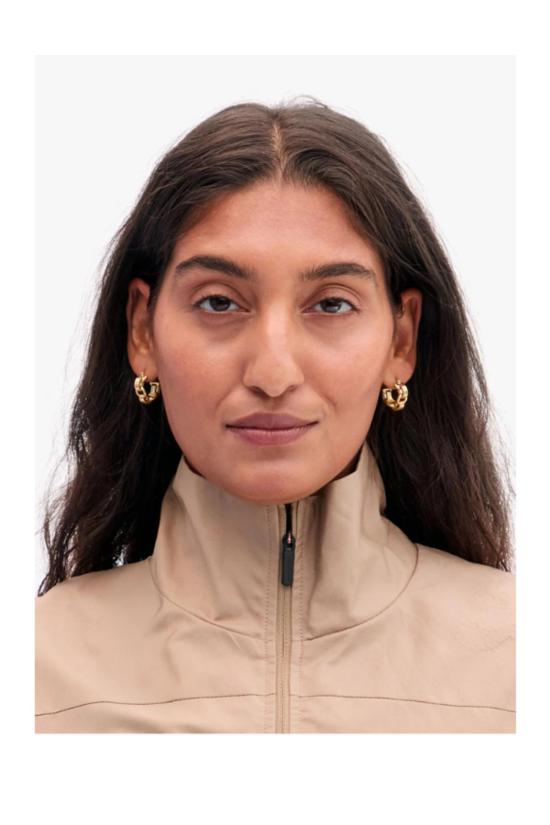  클레어 브이 이어링 클레어 V. 르 스토리 체인 후프  골드 - CLEARE V.