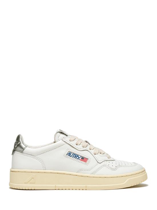 26SS 오트리 메달리스트 로우 스니커즈 AULW LL05 LEAT LEAT WHT SILVER