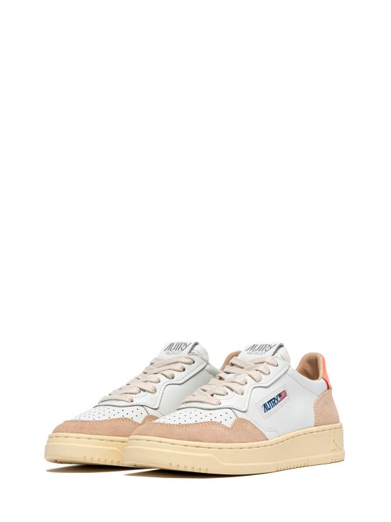 26SS 오트리 메달리스트 로우 스니커즈 AULW LS13 LEAT SUEDE WHT PEACHP - AUTRY