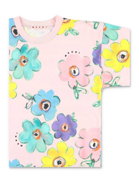  [키즈] 마르니 원피스 키즈  프린트 티셔츠 드레스 로즈 - MARNI