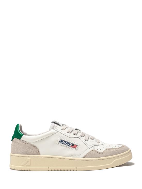 26SS 오트리 메달리스트 로우 스니커즈 AULM LS23 LEAT SUEDE WHT AMAZ