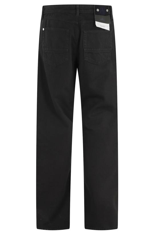  스톤 아일랜드 데님 팬츠 레귤러 스트레이트 진 블랙 - STONE ISLAND