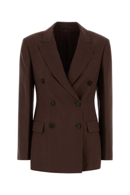  브루넬로 쿠치넬리 수트 자켓 저지 블레이저 브라운