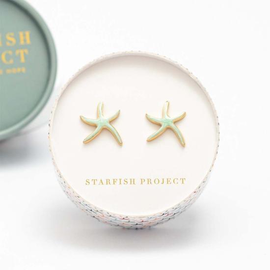  스타피쉬 프로젝트 이어링 스타피쉬 호프 민트 스터드 귀걸이 - STARFISH PROJECT