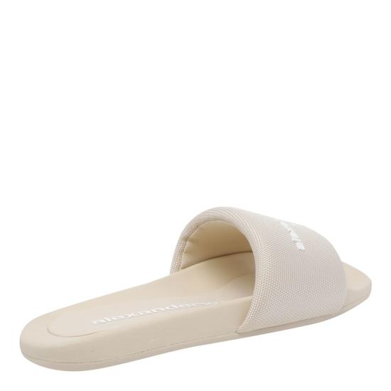  알렉산더 왕 뮬/슬리퍼 로고 슬라이드 샌들 베이지 - ALEXANDER WANG
