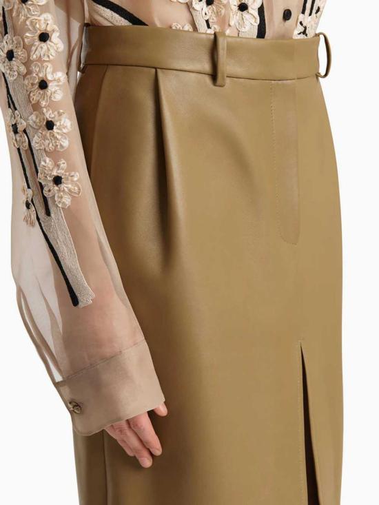 26SS 케이트 미디 스커트 41851012 GOLDEN OCHRE 980 - KHAITE