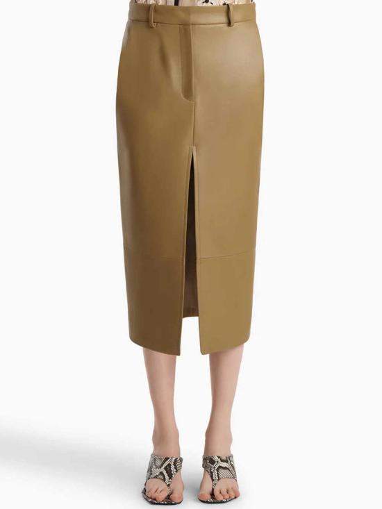 26SS 케이트 미디 스커트 41851012 GOLDEN OCHRE 980 - KHAITE