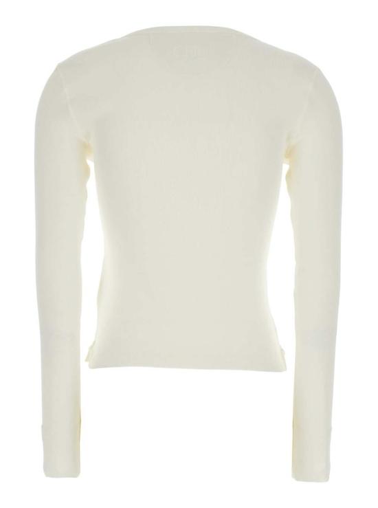  끌로에 긴팔 티셔츠 로고 패치  화이트 - CHLOE