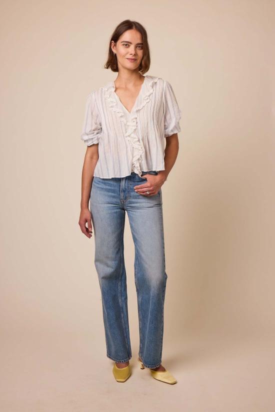  도엔 블라우스 앙리 탑 생 오렐리 스트라이프