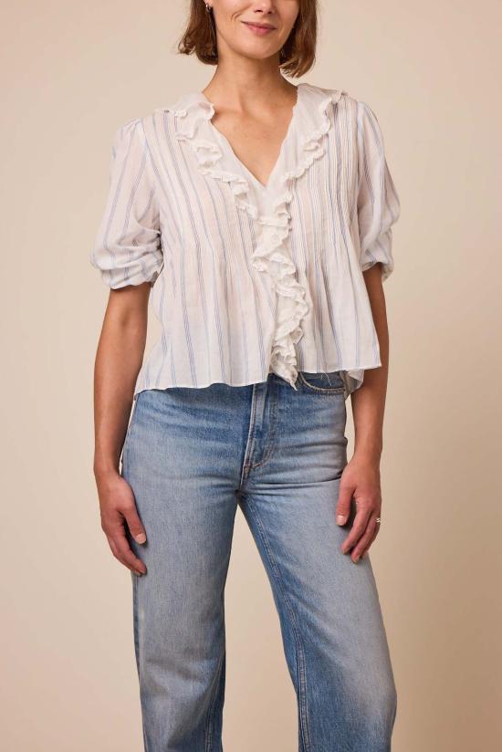  도엔 블라우스 앙리 탑 생 오렐리 스트라이프 - DOEN