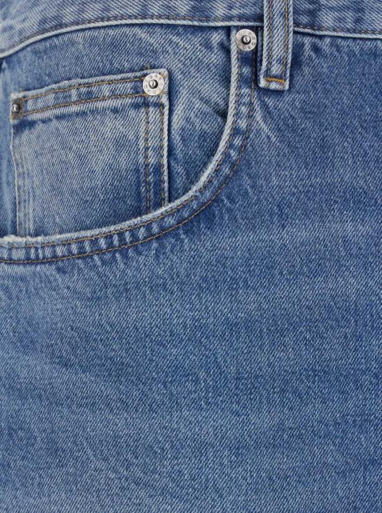  선플라워 데님 팬츠 해바라기 로고 패치가 있는 파이브 포켓  진 - SUNFLOWER