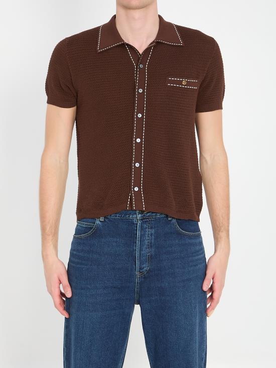 26SS 베르사체 긴팔 셔츠 10235541A17407 1N890 BROWN