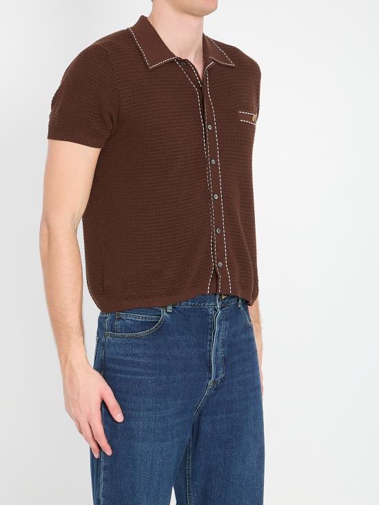 26SS 베르사체 긴팔 셔츠 10235541A17407 1N890 BROWN - VERSACE