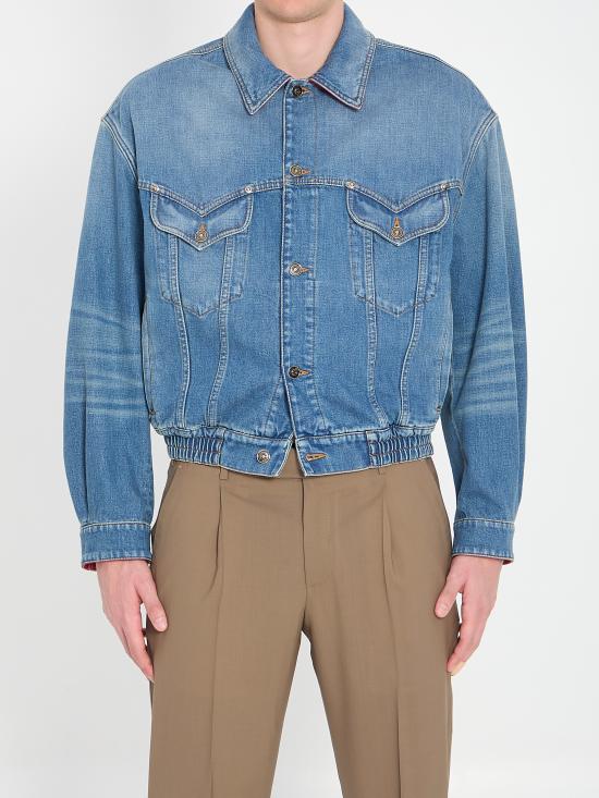 26SS 베르사체 데님 자켓 10244831A17466 1D800 BLUE