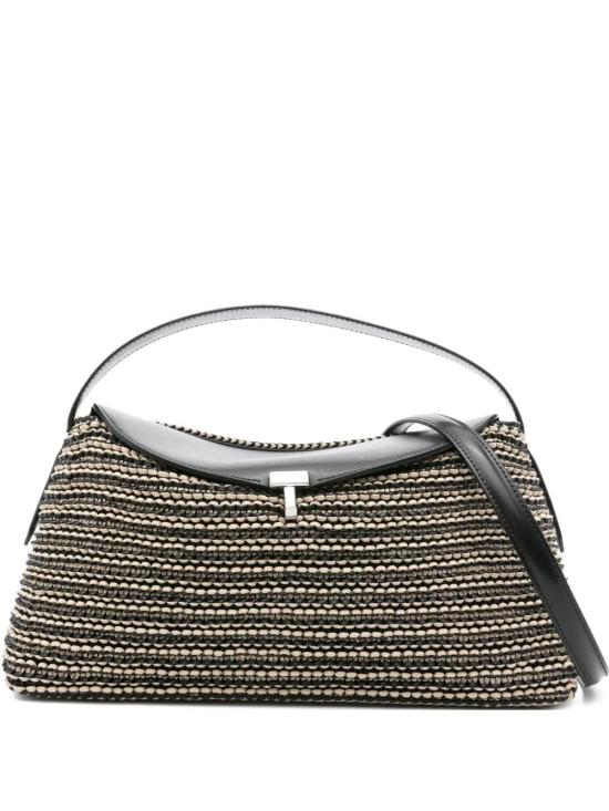 26SS 토템 T락 우븐 레더 탑핸들백 252WAL961LE0134098 208 BLACK