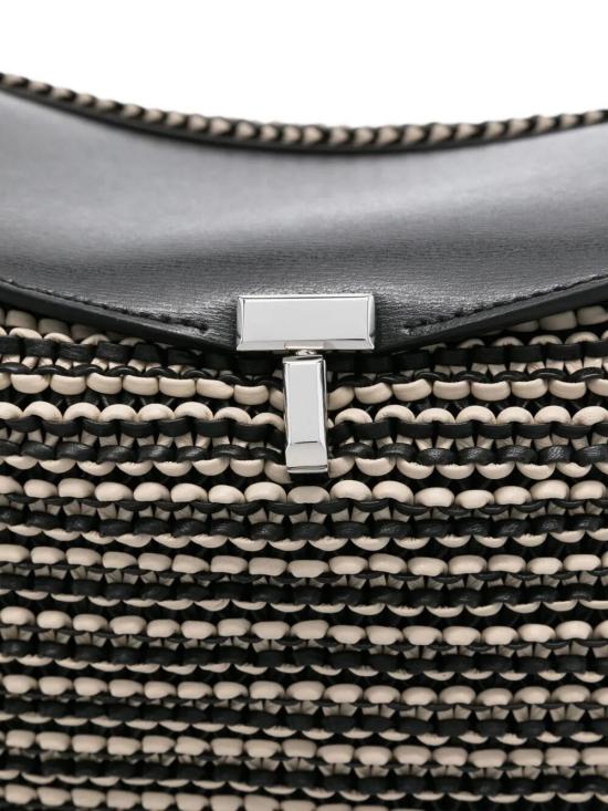 26SS 토템 T락 우븐 레더 탑핸들백 252WAL961LE0134098 208 BLACK - TOTEME