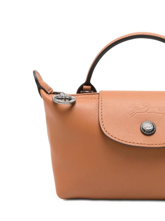  롱샴 르 플리아쥬 엑스트라 XS 레더 파우치 34205 987 M19 COGNAC - LONGCHAMP