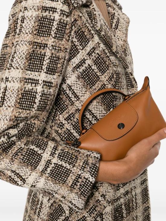  롱샴 르 플리아쥬 엑스트라 XS 레더 파우치 34205 987 M19 COGNAC - LONGCHAMP