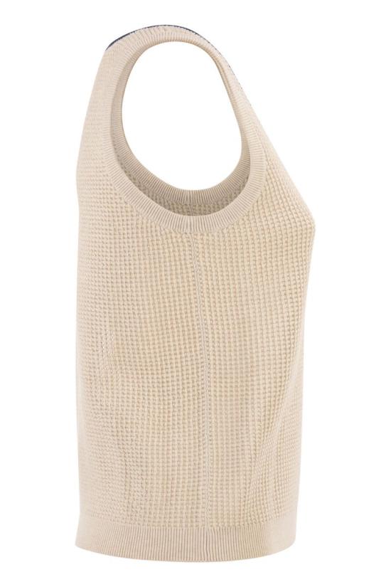 26SS 브루넬로 쿠치넬리 반팔 티셔츠 M19225720 CYF11 WHITE BLUE - BRUNELLO CUCINELLI