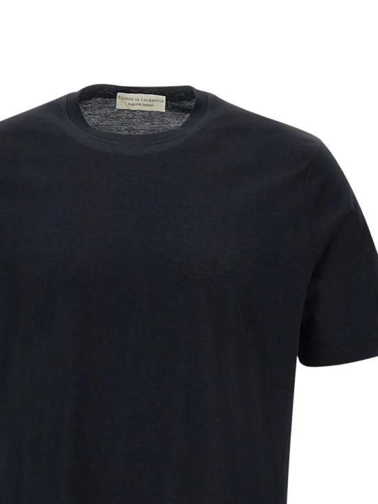 26SS 필리포 드 로렌티스 반팔 티셔츠 TSMCJERLUX 990 BLACK - FILIPPO DE LAURENTIIS