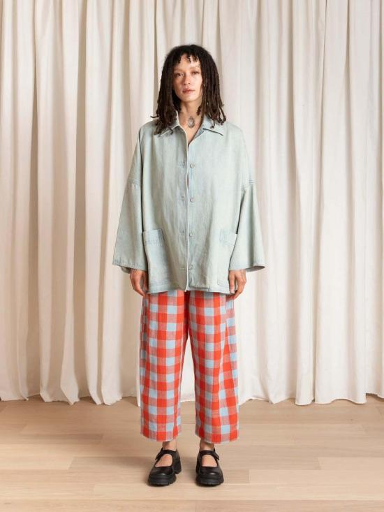  알리 골든 데님 자켓 라이트 데님 오버사이즈 셔츠 재킷 - ALI GOLDEN