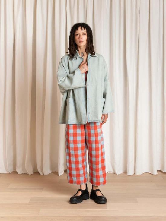  알리 골든 데님 자켓 라이트 데님 오버사이즈 셔츠 재킷 - ALI GOLDEN