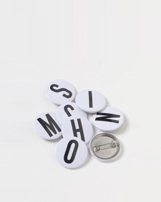 25SS 모스키노 브로치 251219102 8401 1888 BIANCO NERO - MOSCHINO